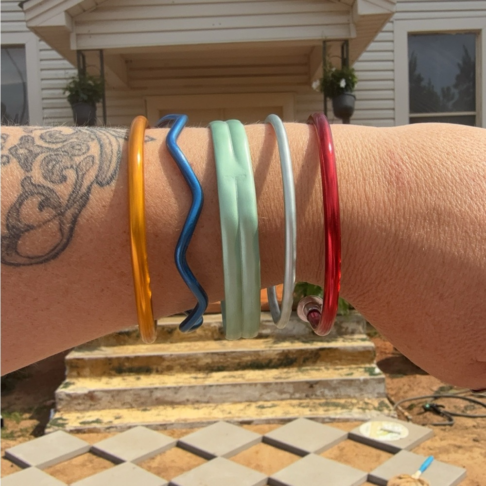 Vintage Knitting Needle Bracelets - Gold, Blue, Mint, Silver, Red